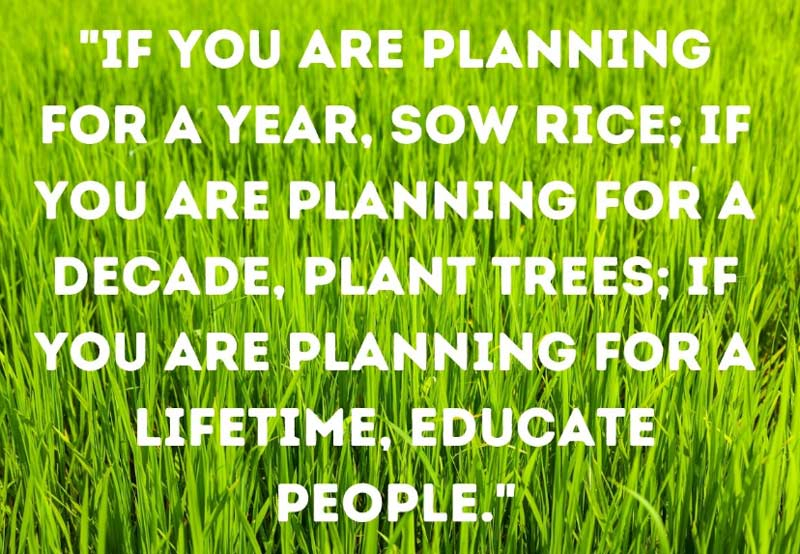 Quote about planning and educating.